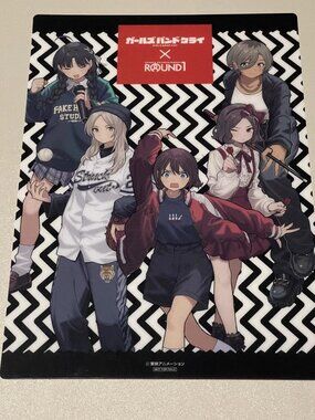Girls Band Cry x Round 1 Collaboration Full Group Anime Manga Clear Poster